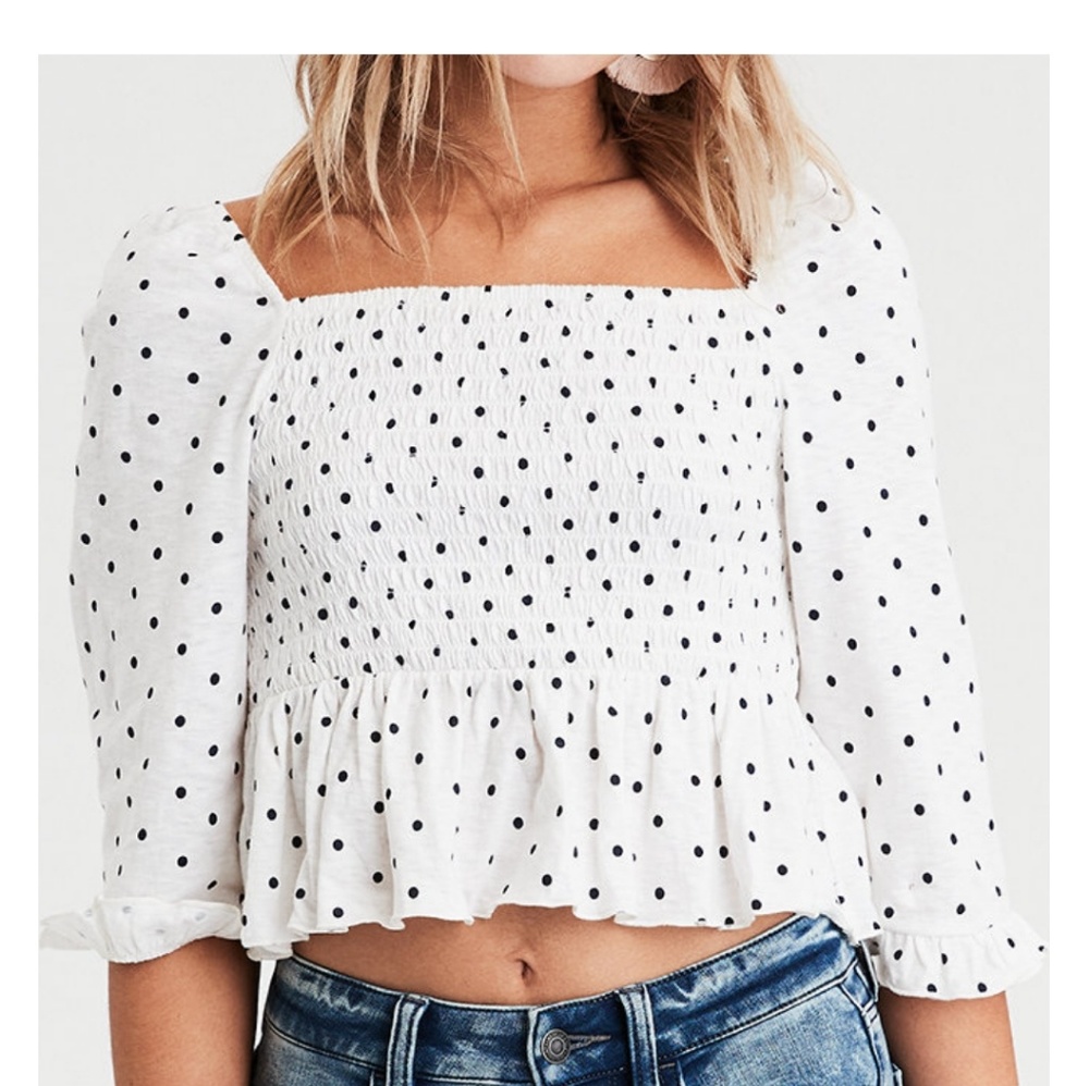 Polka dotted blouse